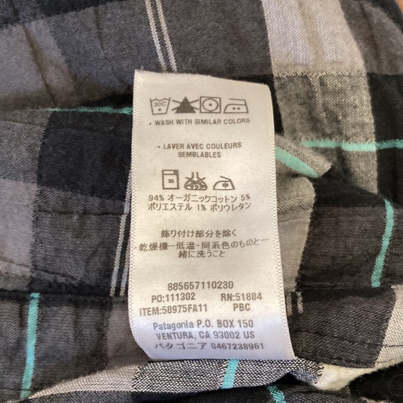 Patagonia Plaid Shirt Dress w/Drawstring Waist; Size Small - Picture 8 of 8